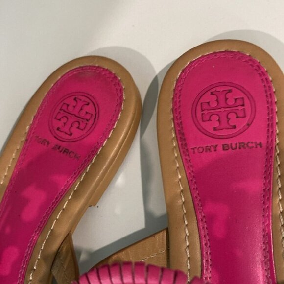 Tory Burch Miller Fringe Thong Sandals Size 5 - Picture 4 of 9